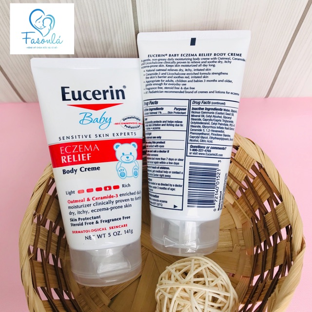 Kem Chàm, Lác Sữa Eucerin Baby Eczema Relife - cho bé từ 3m+