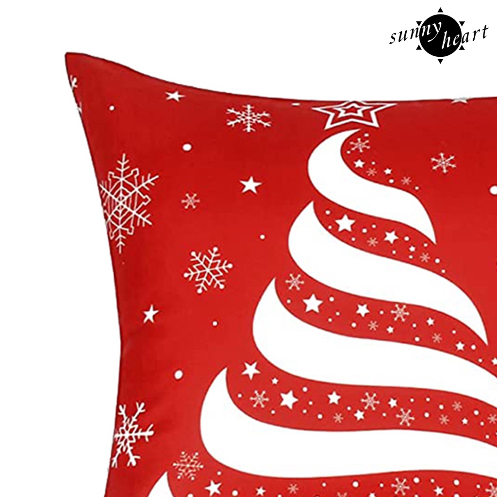 Sn Set 4 Vỏ Gối Vuông Thân Thiện Với Da Họa Tiết Giáng Sinh Cho Nhà Nông Trại Hàng Ngày