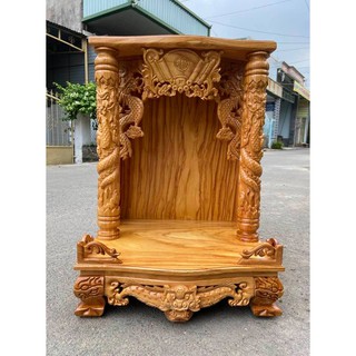 Bàn thờ thần tài ông địa gỗ gõ đỏ 60 x 81cm