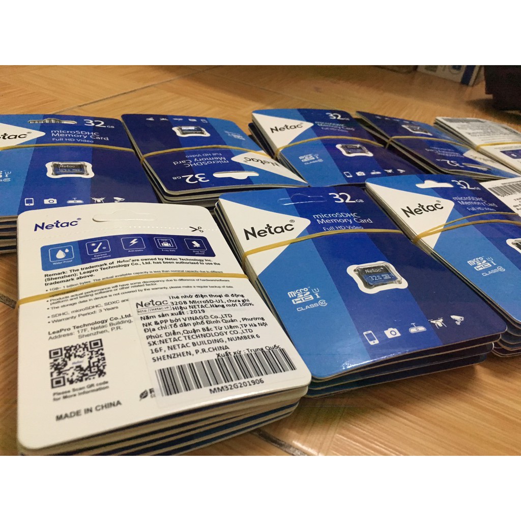 Thẻ nhớ MicroSD 32Gb Netac class 10 BH 60 tháng