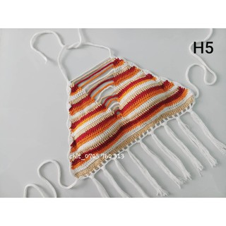 Bikini len móc phối màu