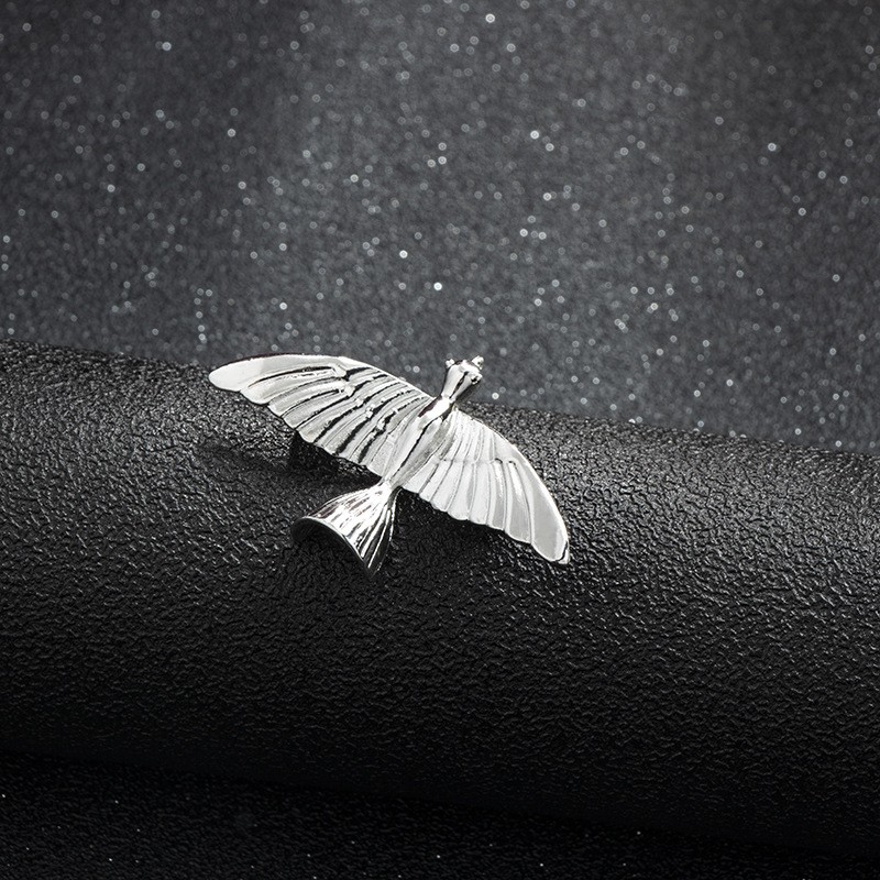 Ghim cài áo Vest Nam Lapel Pin thời trang hình chú chim màu bạc GH-303 {Phụ kiện Vest Nam - AdamZone}