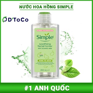 Nước hoa hồng simple làm dịu & cân bằng độ ẩm da 200ml