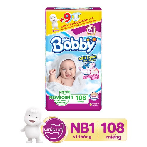 Miếng Lót Bobby Fresh Newborn 1 - 64 miếng/108 miếng