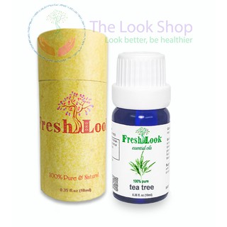 Tinh dầu tràm trà nguyên chất Tea Tree Essential Oil Fresh Look 10ml- giúp nhanh se còi mụn