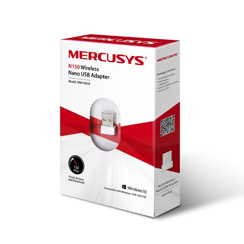 USB thu Wifi Mercusys MW150US Chuẩn N 150Mbps - Hàng Chính Hãng