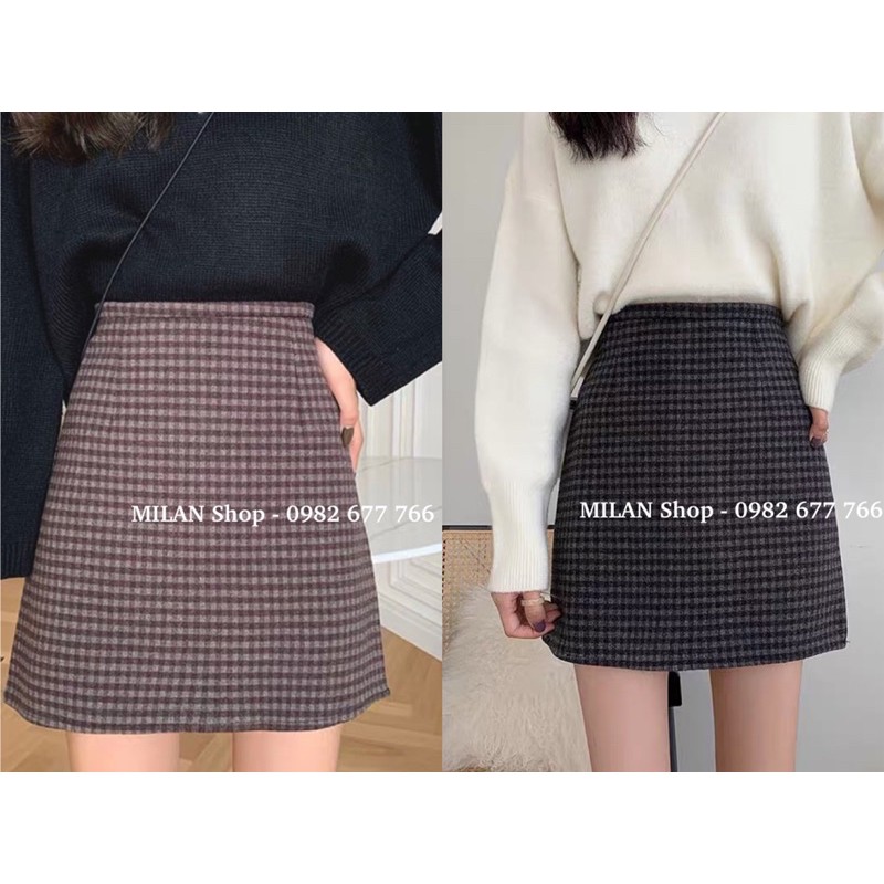 Chân váy dạ ngắn trên gối 2 kiểu nhiều màu | BigBuy360 - bigbuy360.vn