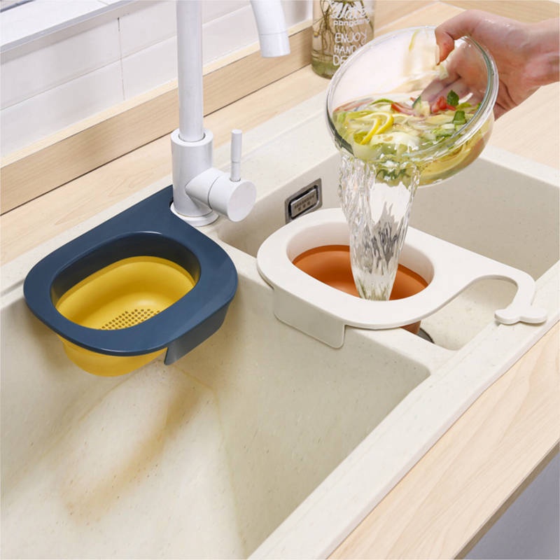 Rổ Lọc Nước Treo Bồn Rửa Chén Có Thể Gấp Gọn Tiện Lợi