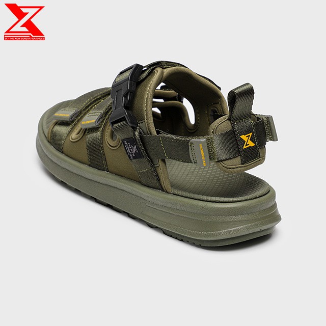 [Mã SKAMLTSM9 giảm 10% đơn 99K] Sandal Nam - ZX 3408 - Màu Dark Green 3 quai - tháo rời quai hậu