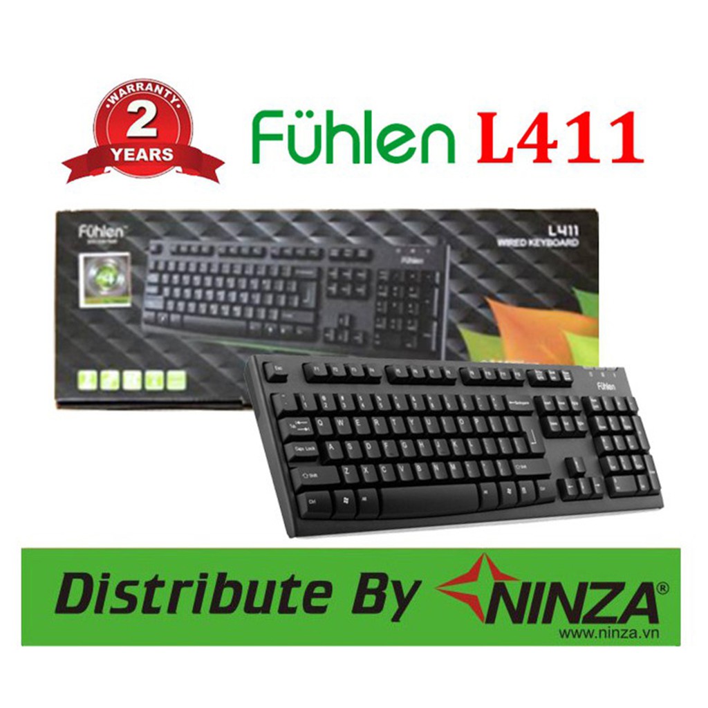 COMBO Bộ Bàn Phím Chuột Có Dây Fuhlen L102 + L411 Chính Hãng