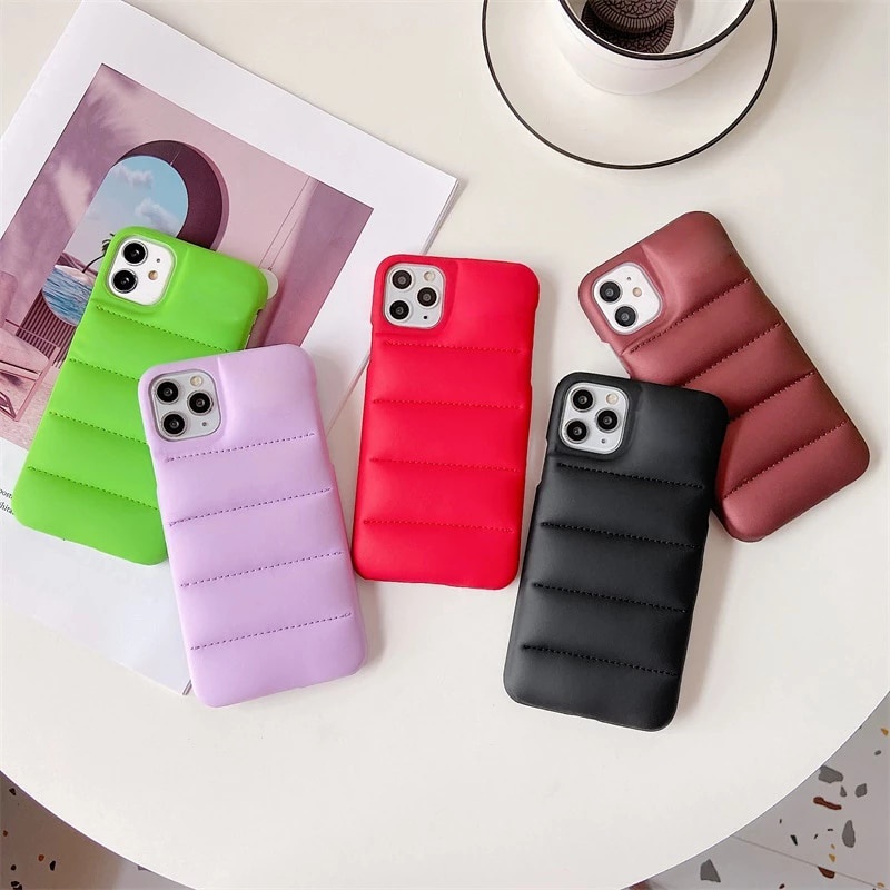 Ốp Điện Thoại Silicon Mềm Hình Áo Khoác Phao Mini Thời Trang Cho iPhone 14 13 Pro MAX 12 13 14 Pro MAX