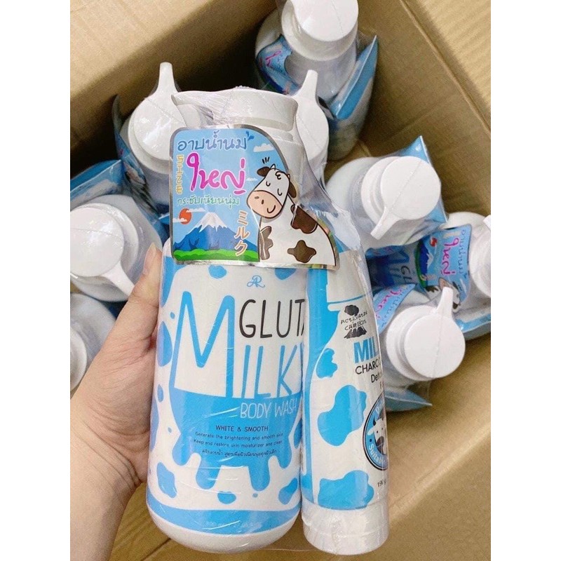 BỘ SỮA TẮM BÒ Milky Gluta