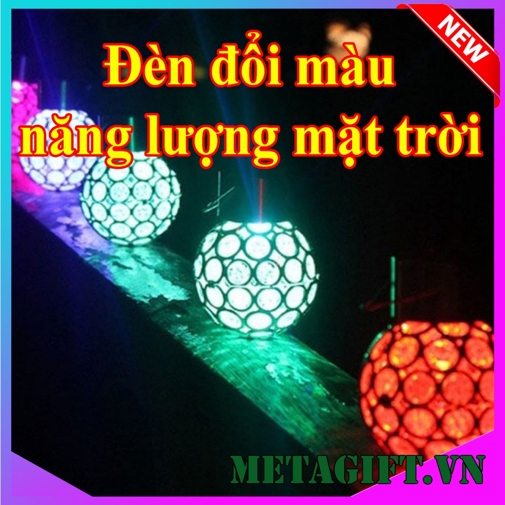 Quả cầu đổi màu , treo trang trí ngoài trời, năng lượng mặt trời