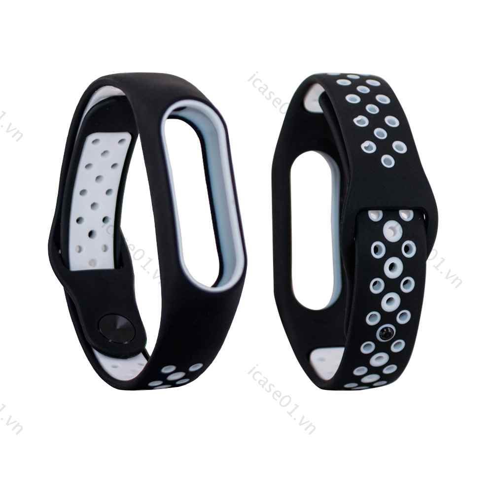 Dây Đeo Thay Thế Chất Liệu Silicon Màu Trơn Cho Xiaomi Mi Band 2  Band2 strap