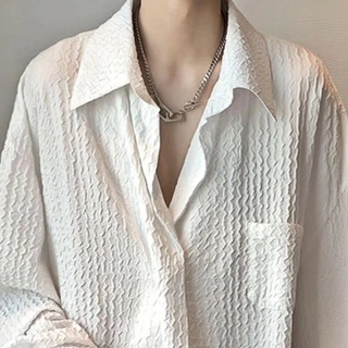 ✦ AFFLIGA ✦Áo Sơ Mi Tay Dài Cổ Đứng Thiết Kế Đơn Giản Thời Trang Xuân Hè Cho Nam