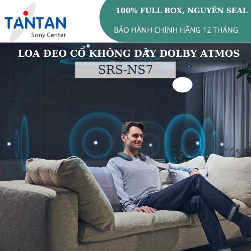 Loa Đeo Cổ Không Dây Sony Chính Hãng SRS-NS7 - Dolby Atmos - 360 Spatial Sound - Pin 12H - Hỗ Trợ Sạc  Nhanh