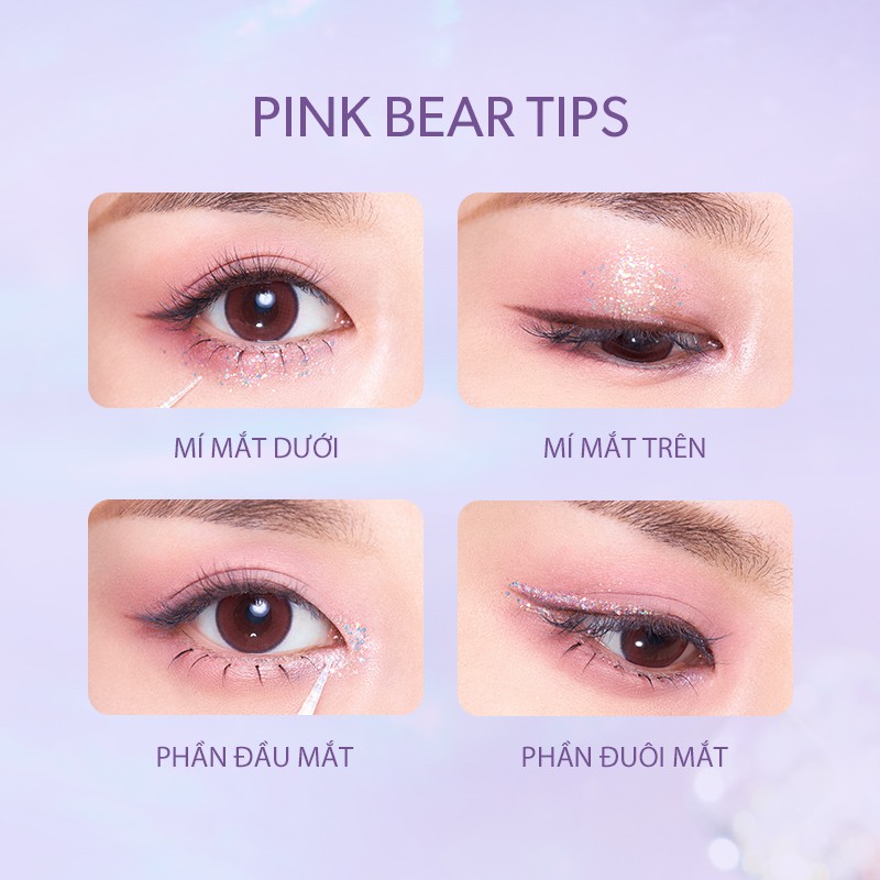 Phấn Mắt Pink Bear Dạng Lỏng Tạo Hiệu Ứng Sao Lấp Lánh 4 Màu Tuỳ Chọn 3g | BigBuy360 - bigbuy360.vn