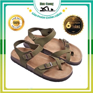 💥💥Sandal xỏ ngón Da Bò thật 100% màu xanh rêu ĐẾ TRẤU