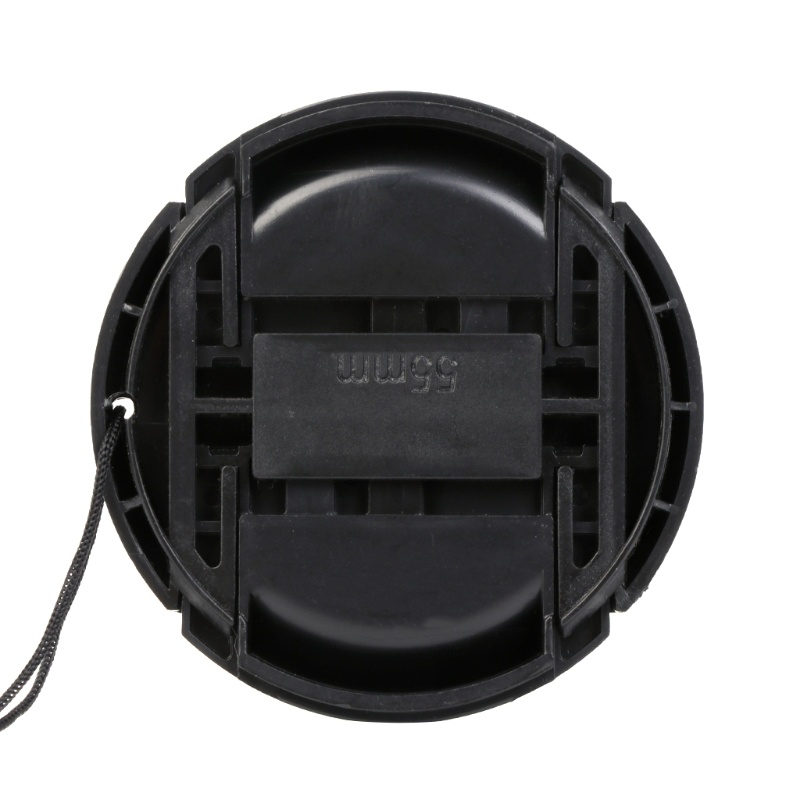 Nắp Đậy Ống Kính Máy Ảnh DSLR 55mm Kèm Dây Đeo