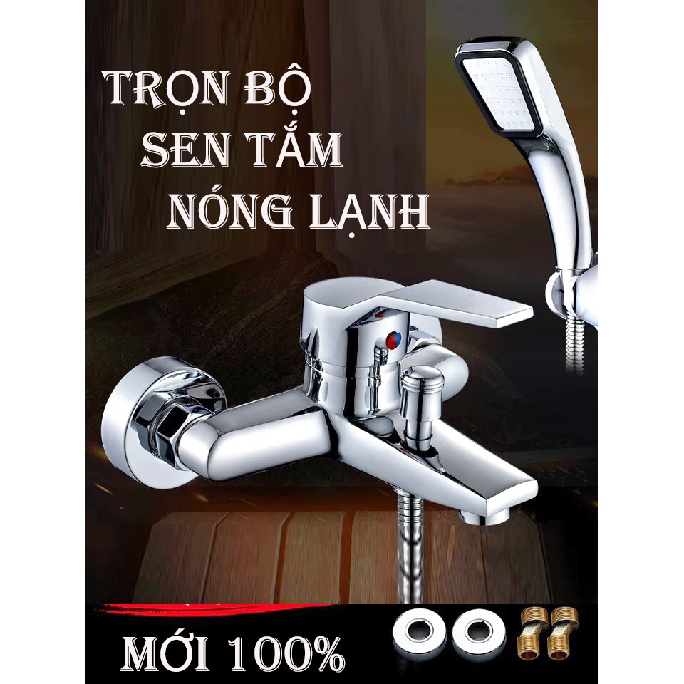 Trọn Bộ Sen Tắm Nóng Lạnh Inox 304 LS5780 Full Củ Sen + Tay Sen + Dây + Gác cài