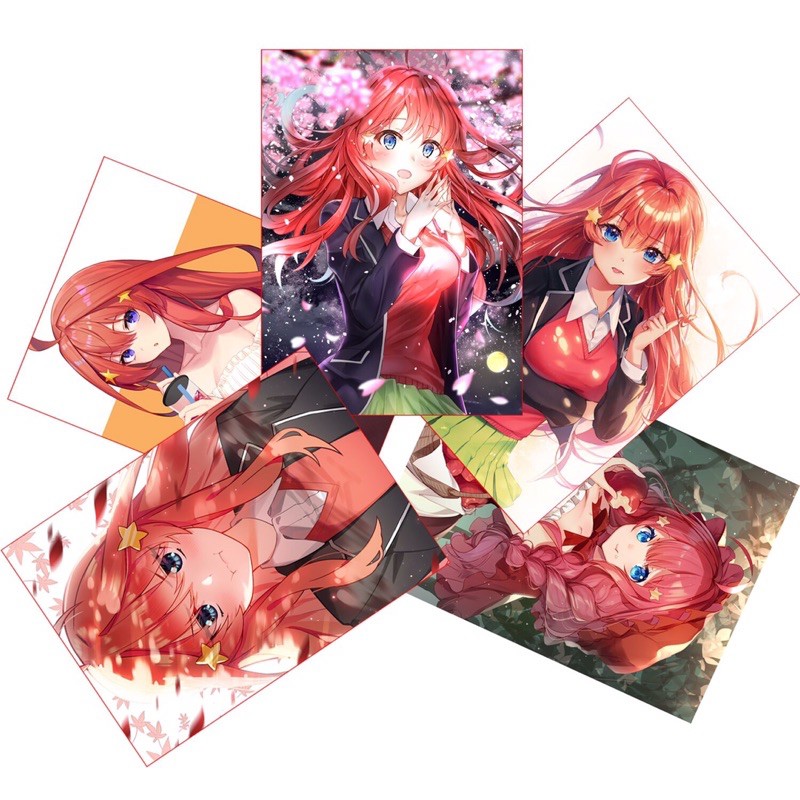 set 6 ảnh anime Go-Toubun no Hanayome khổ a4 / 6 poster Go-Toubun no Hanayome