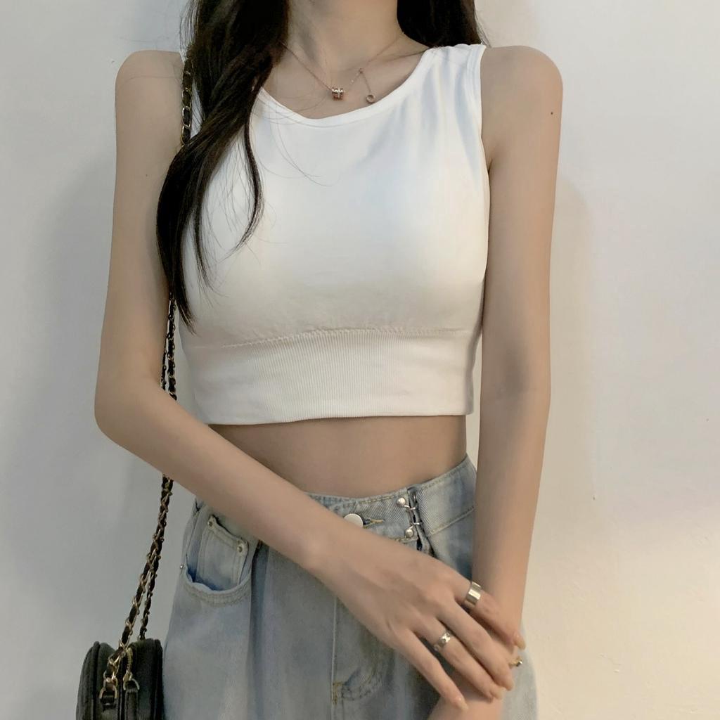 Áo Lót Thể Thao Hai Dây Với Thiết Kế Trơn Màu Đơn Giản