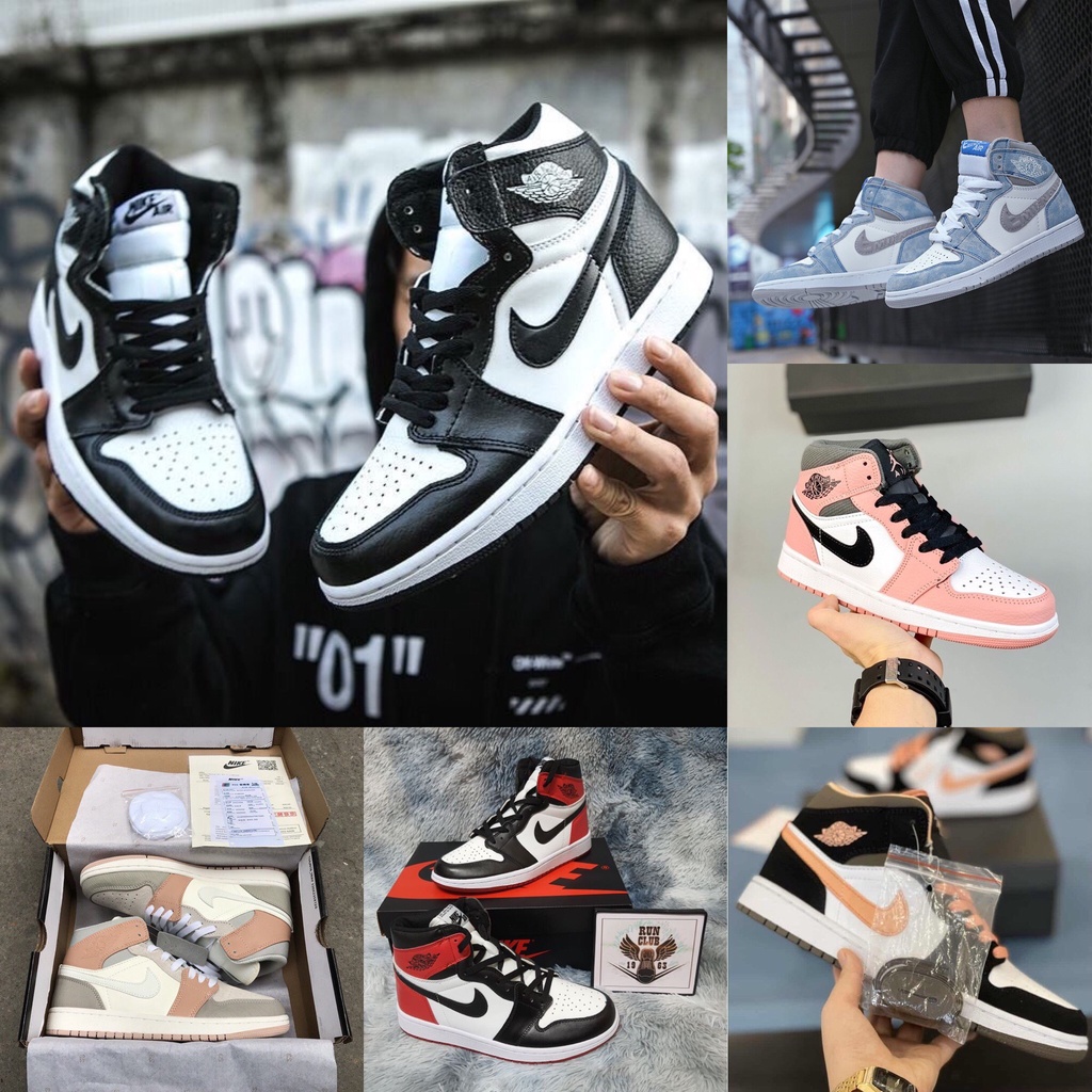 Giày JD1 Jordan 1 cổ cao các màu Hot Trend thể thao sneaker nam nữ,hàng JD1 high Full Box Full bill