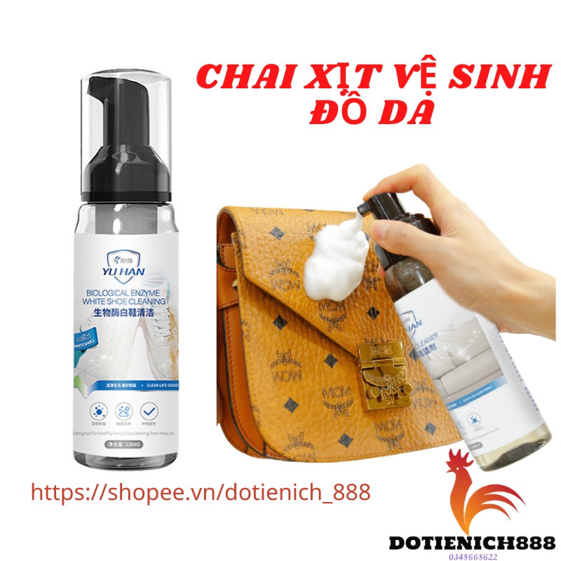 Chai xịt tẩy vết bẩn đồ da YUHAN 330ml vệ sinh túi xách giày bảo dưỡng đồ da tiện lợi