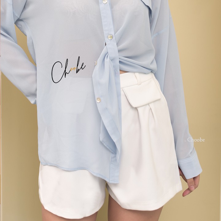Quần short nữ Choobe túi nặp gập cạp cao shorts vải cao cấp phong cách - Q20 | BigBuy360 - bigbuy360.vn