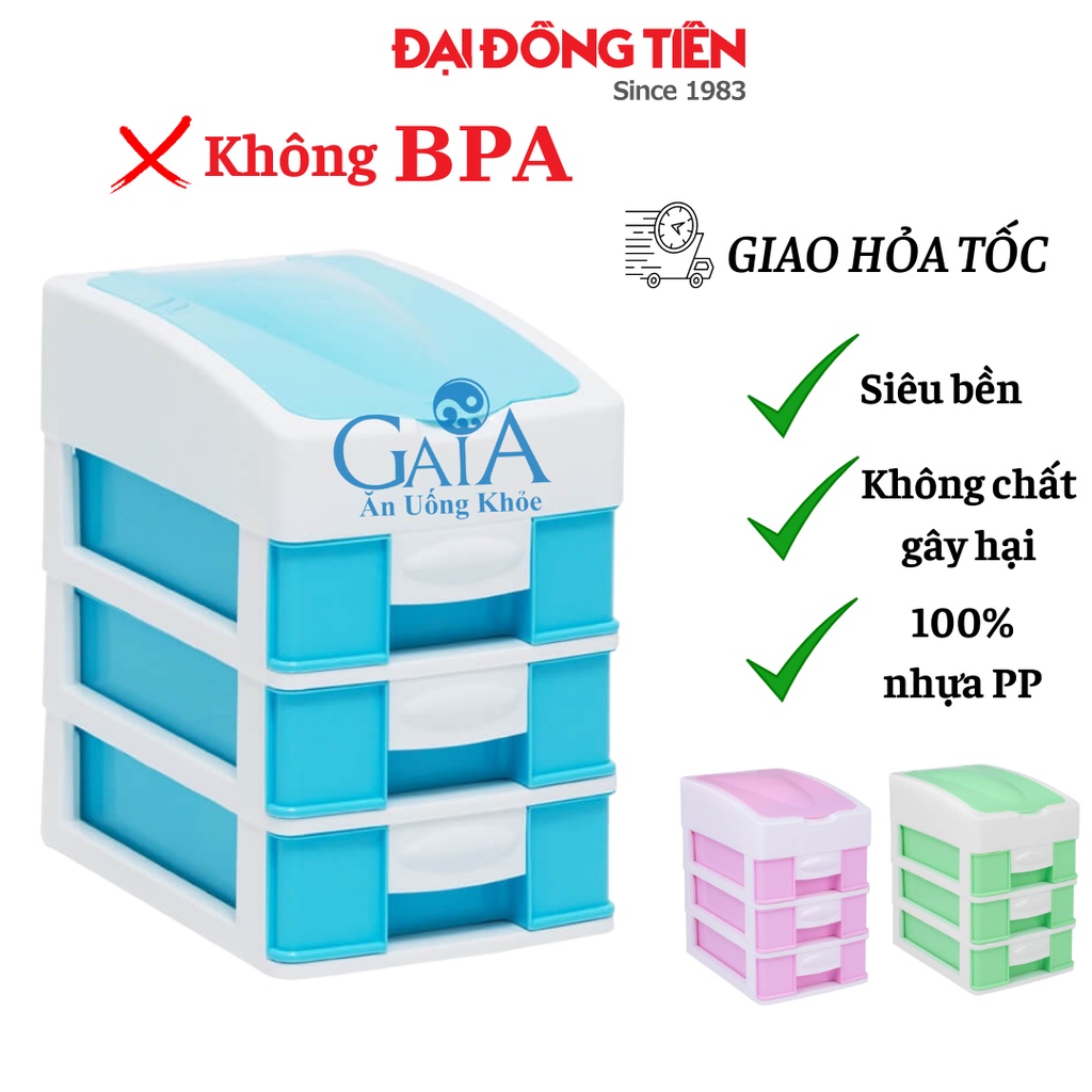 Tủ nhựa đa năng fashion 4 ngăn đựng đồ để bàn, đựng thuốc, phụ kiện tiết kiệm không gian thương hiệu Đại Đồng Tiến