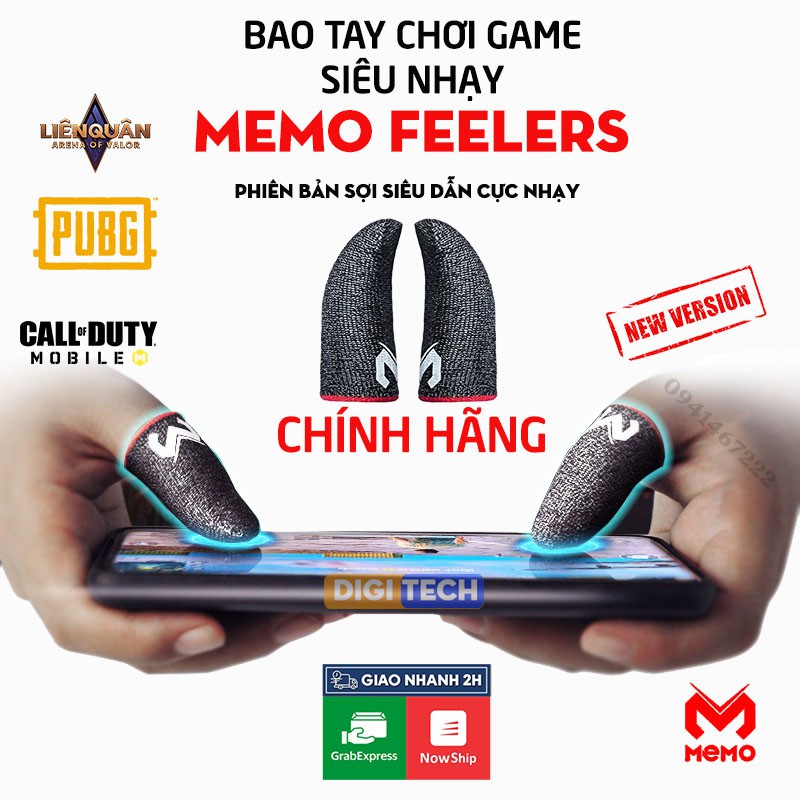 Memo Feelers GT3 | Bao tay, găng tay chơi game PUBG, Liên minh, chống mồ hôi, cực nhạy, không xù vải