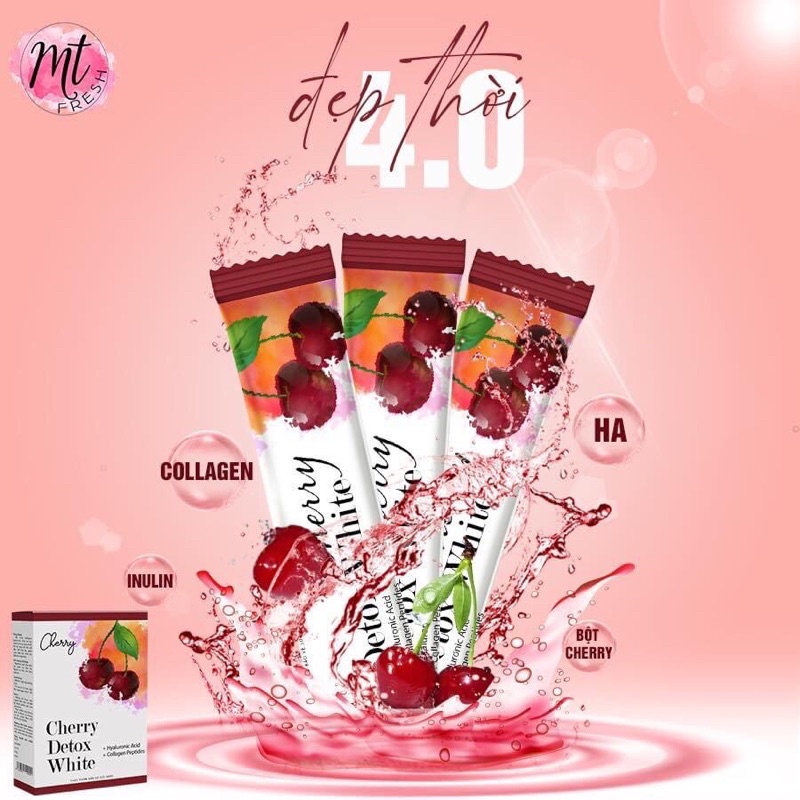 Cherry Detox White giúp giảm cân giữ dáng, đẹp da sự lựa chọn hoàn hảo cho da mụn