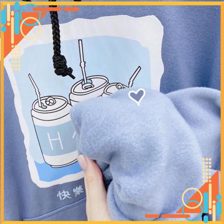 Áo Hoodie 3 Lon Nước HAPPY Form Rộng Tay Phồng Y Hình | BigBuy360 - bigbuy360.vn