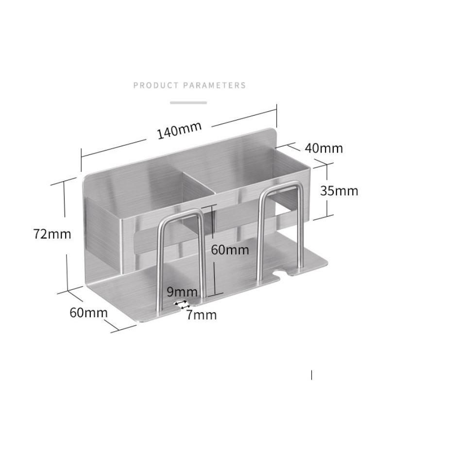 Giá INOX dán 3M để bàn chải và cốc HÀNG ĐẸP đủ loại cho một, hai, 3bàn chải