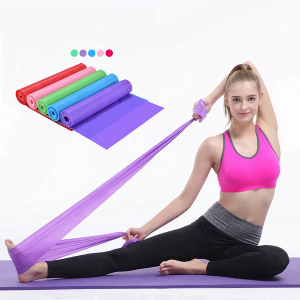 Dây cao su đàn hồi kháng lực tập thể dục & Yoga,Gym (1,5 Mét). dây tập gym hỗ trợ