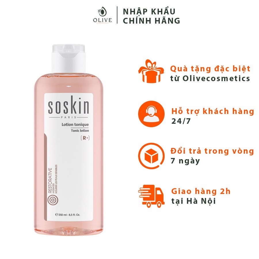 Nước hoa hồng cân bằng ẩm Soskin Tonic Lotion 250ml