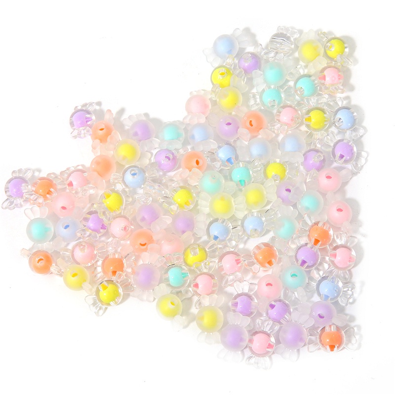 50 Hạt nhựa acrylic hình kẹo nhiều màu kích thước 17x9mm dùng làm trang sức DIY