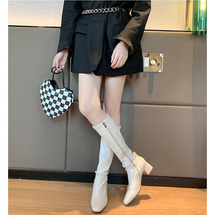 Giày Bốt Nữ Cao Cổ Dài, Boot Đùi Nữ Da Mềm Cao Cấp Cho Nữ - Boots Gót Cao 5 phân Dễ Phối Đồ Phong Cách Trẻ Trung | BigBuy360 - bigbuy360.vn