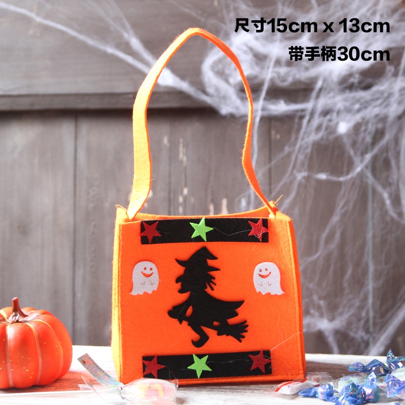 Túi Xách Tay Bí Ngô cho Trẻ Em Nỉ Halloween