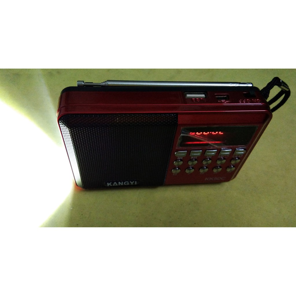 Đài FM, Nghe Nhạc MP3, Niệm Phật USB, Thẻ Nhớ, tích hợp đèn LED KangYi KK50C