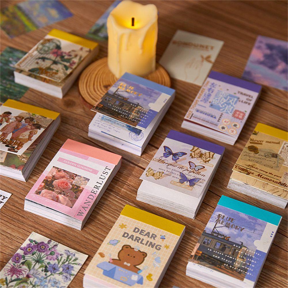 50 Sticker Trang Trí Sổ Tay Phong Cách Retro