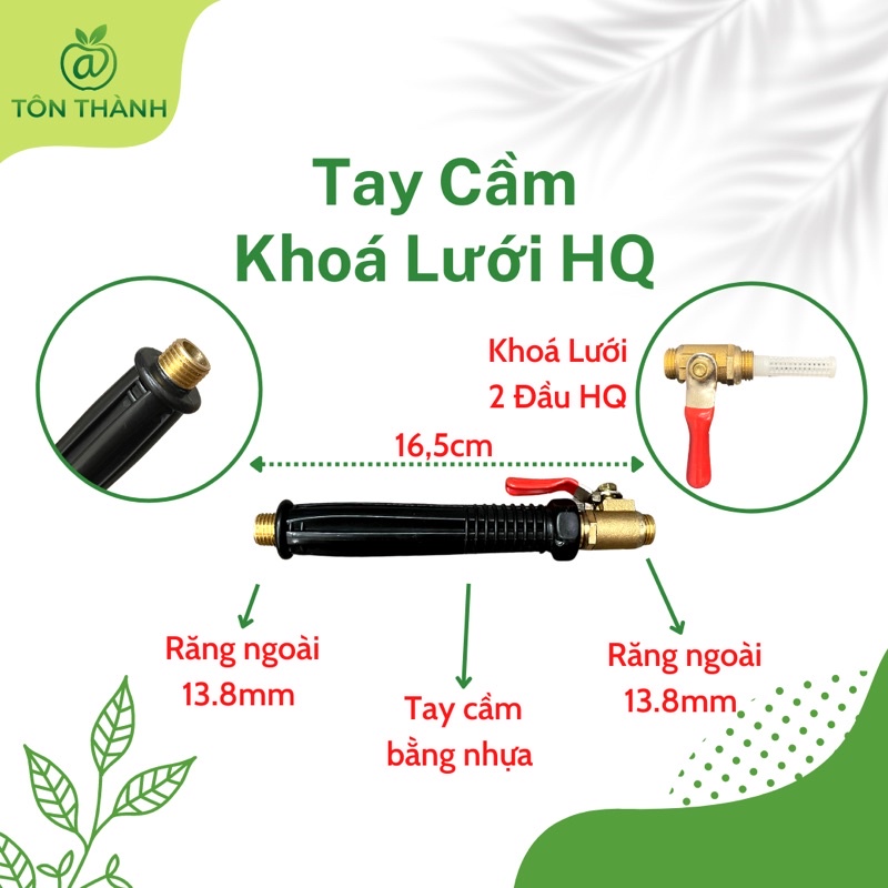 TAY CẦM HÀN QUỐC TAY CẦM VAN KHOÁ LƯỚI 2 ĐẦU RĂNG THAU DÙNG BÌNH XỊT GẠT TAY