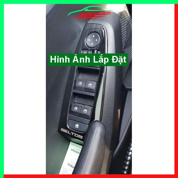 Ốp nội thất cho xe ô tô Seltos 2020 2021 vân Titan bảo vệ chống trầy xước và làm đẹp xe