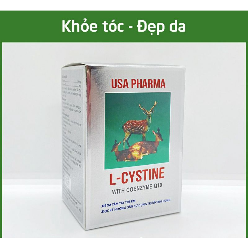 Viên uống L CYSTINE with Coenzyme Q10 Hộp 60 viên ,L - Cystine 500mg USA Pharma ngăn ngừa rụng tóc ,nám ,tàn nhanh | BigBuy360 - bigbuy360.vn