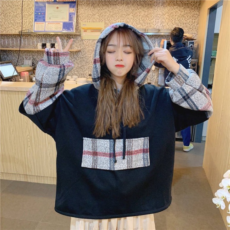 Áo Hoodie Nữ, Áo Nỉ Bông Tay Dạ Có Mũ Hàng Taobao Siêu Đẹp Thời Trang Xinh Xắn Dễ Thương | BigBuy360 - bigbuy360.vn