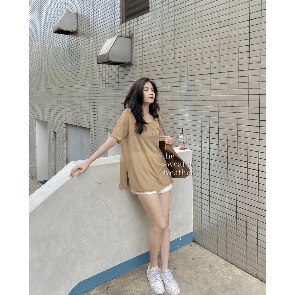 Áo thun freesize basic 🍑FREESHIP - HÀNG CÓ SẴN🍑 Phông phong cách retro basic Hàn Quốc nhiều màu. | BigBuy360 - bigbuy360.vn