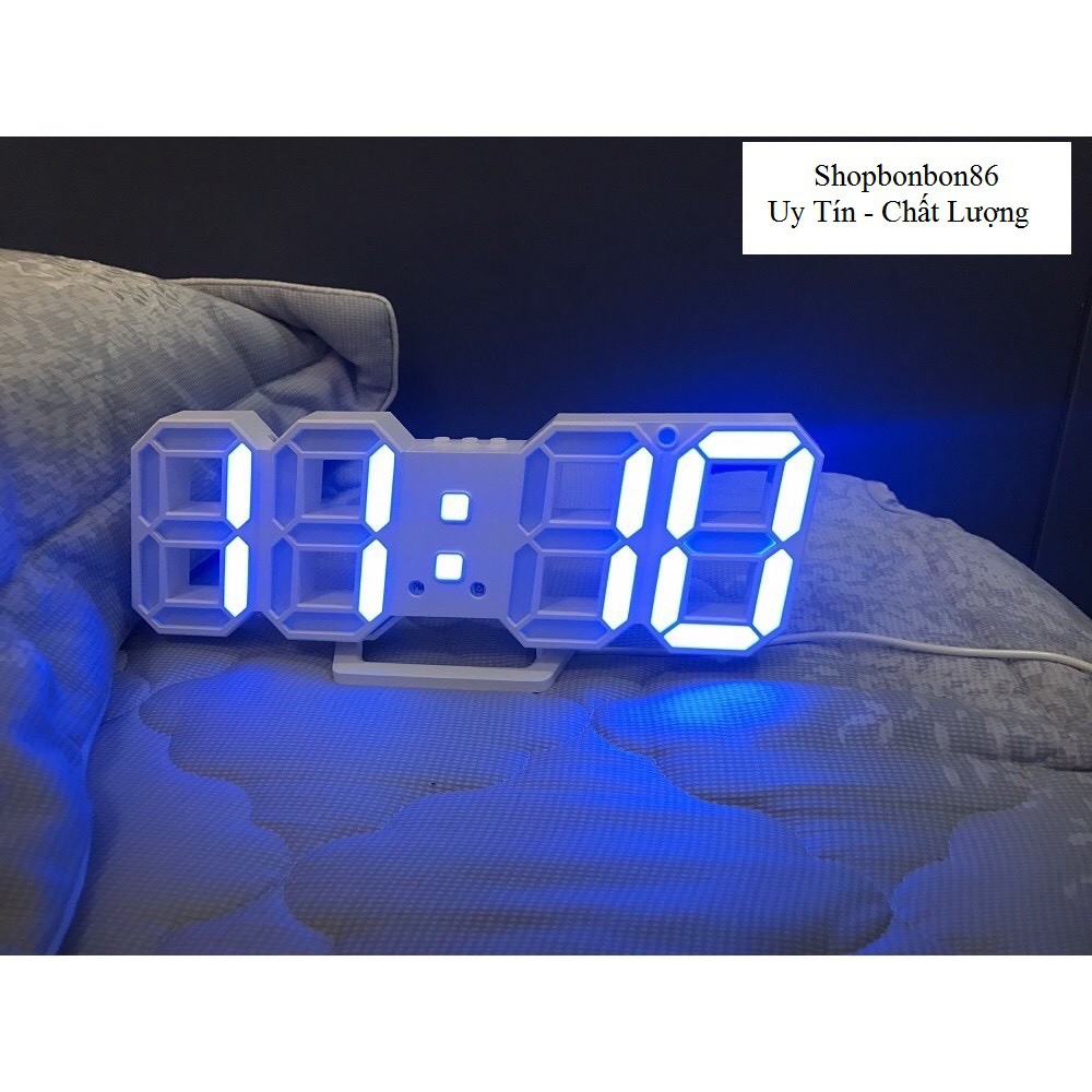 [ Hàng Chính Hãng ] Đồng hồ LED 3D treo tường, để bàn thông minh TN828 Smart Clock Bền Đẹp