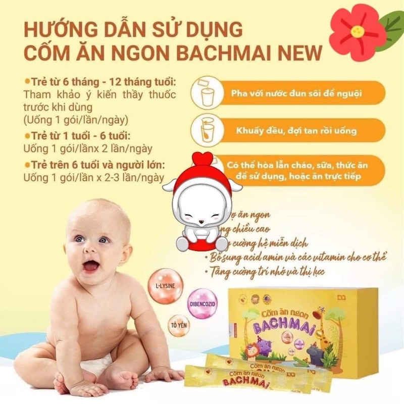 Cốm ăn ngon Bạch Mai NEW Giúp Bé Ăn Ngon, Trẻ Hết Biếng Ăn, Tăng Cân, Tăng hấp thu