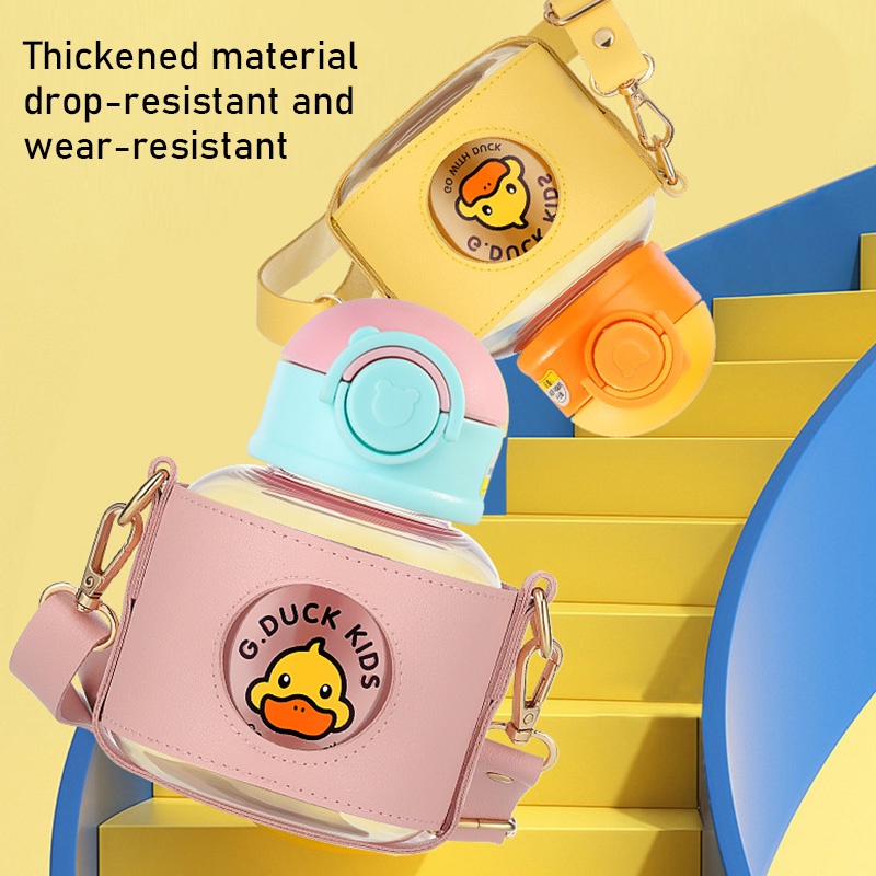 ONLY HOUSE Bình Nước Nhựa Họa Tiết Hoạt Hình Có Ống Hút Sang Trọng Cho Nam Nữ