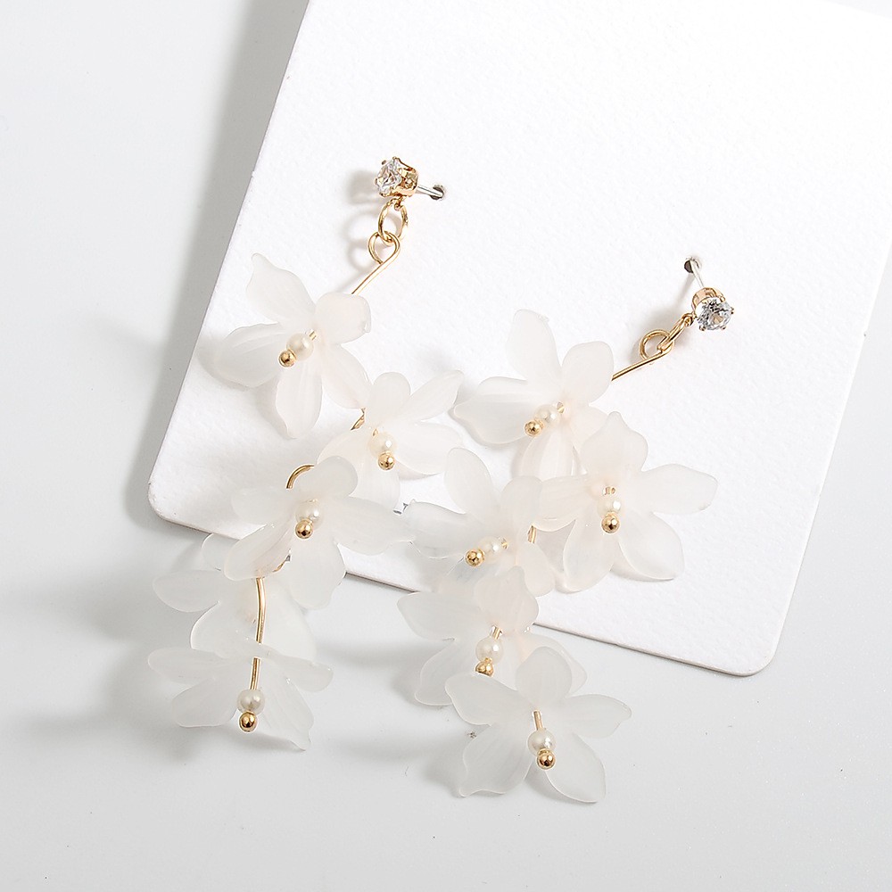 Wild Flower Style Pearl Earrings